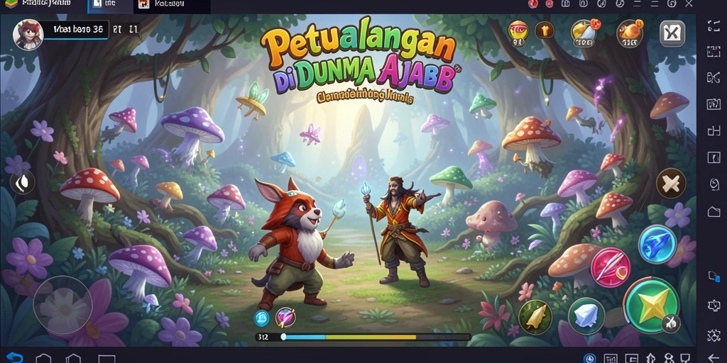 Screenshot gameplay yang menampilkan petualangan di dunia penuh misteri.