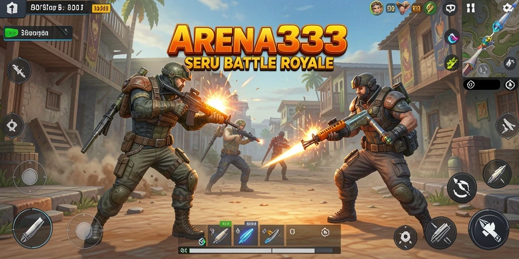 Gameplay seru dan menarik dari ARENA333 dalam Battle Royale.